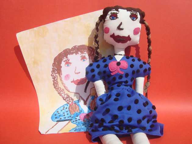 Plush Doll Made From Drawing